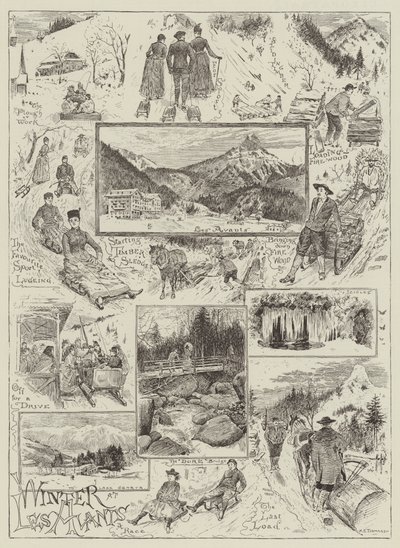 Winter at Les Avants by Henry Edward Tidmarsh